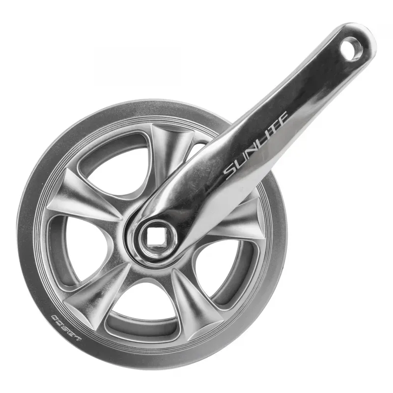 Sunlite Inner City 38x165 3/32 Crankarm w/ Chainguard in Silver