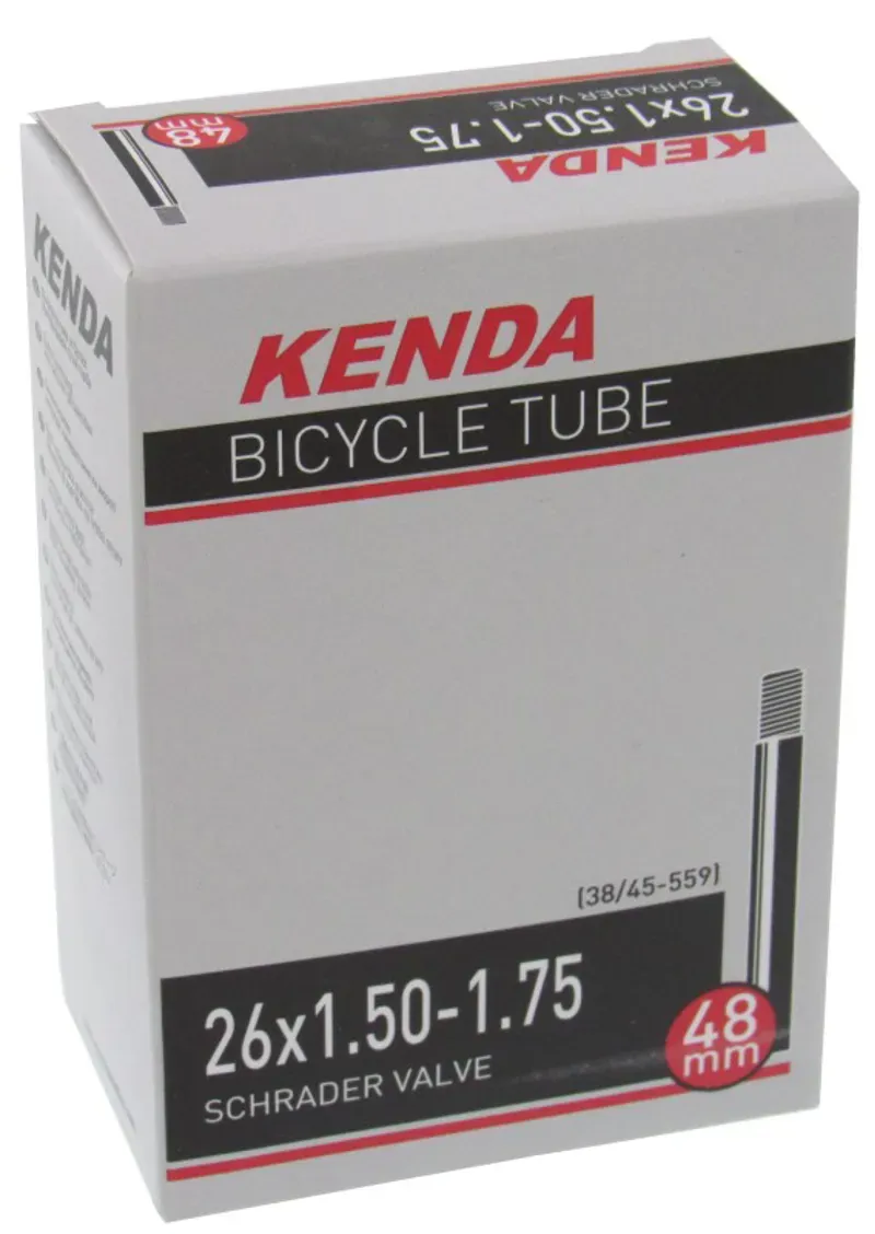 Kenda Standard 26x1.50/1.75 32/45-559 AV48 Inner Tube in Black
