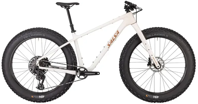 Salsa Beargrease C Eagle 70 Trans. 27.5-inch Carb. Bike in Frost White