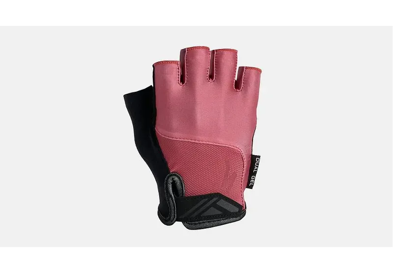 Specialized Body Geometry Dual-Gel Short Finger Gloves in Dusty Rose