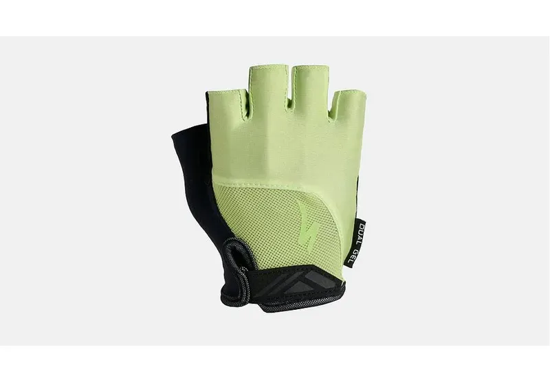 Specialized Body Geometry Dual-Gel Women's Short Finger Gloves in Limestone