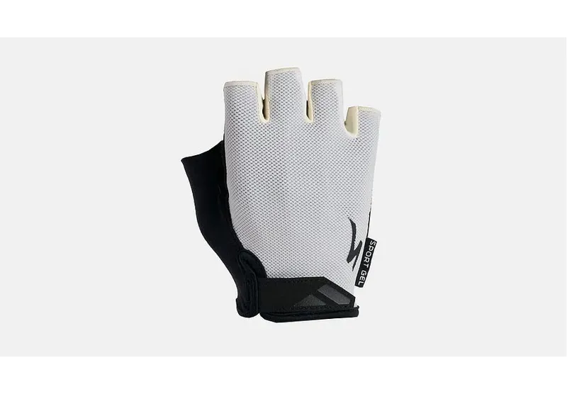 Specialized Body Geometry Sport Gel Short Finger Gloves in Birch White