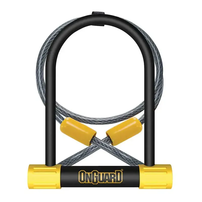 OnGuard Bulldog DT 8012 13mm 4.5x8-inch U-lock in Black/Yellow