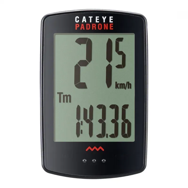 Cateye CC-PA 100W Padrone Wireless Cycle Computer in Black