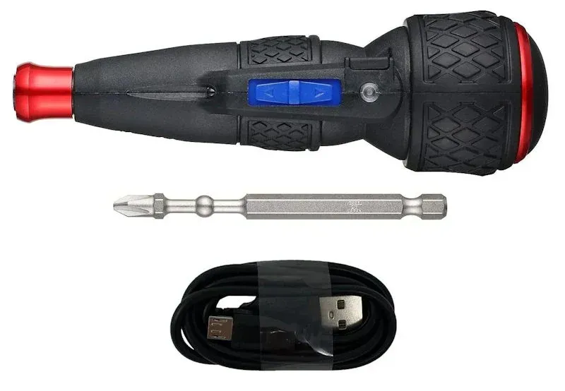 Vessel E-Assist 1-Speed Electric Screwdriver Bundle in Black