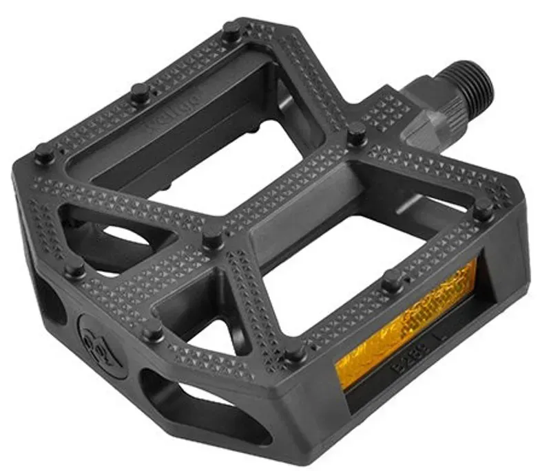 Wellgo B289 Resin Platform Pedal w/ Pins + 9/16-inch Spindle in Black-1