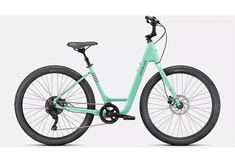 Specialized Roll 3.0 Low Entry Hybrid Bike in Oasis/Forest Green/Black Reflective