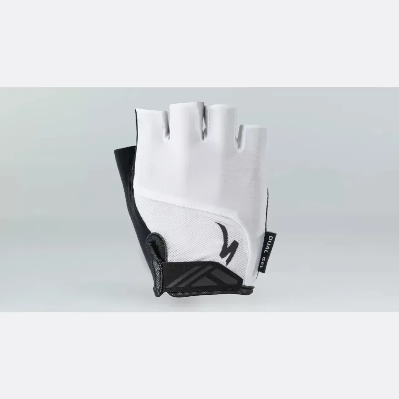 Specialized Body Geometry Dual-Gel Short Finger Gloves in White