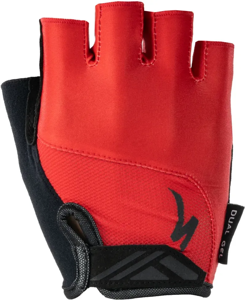 Specialized Body Geometry Dual-Gel Short Finger Gloves in Red