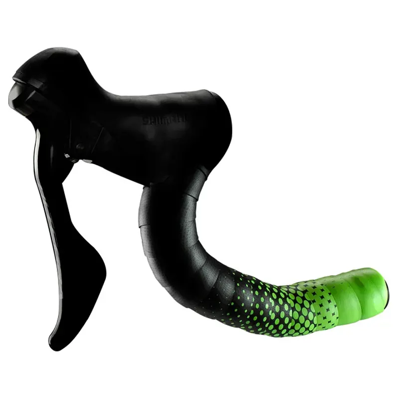 Ciclovation Leather Touch Fusion Dot Handlebar Tape in Neon Green