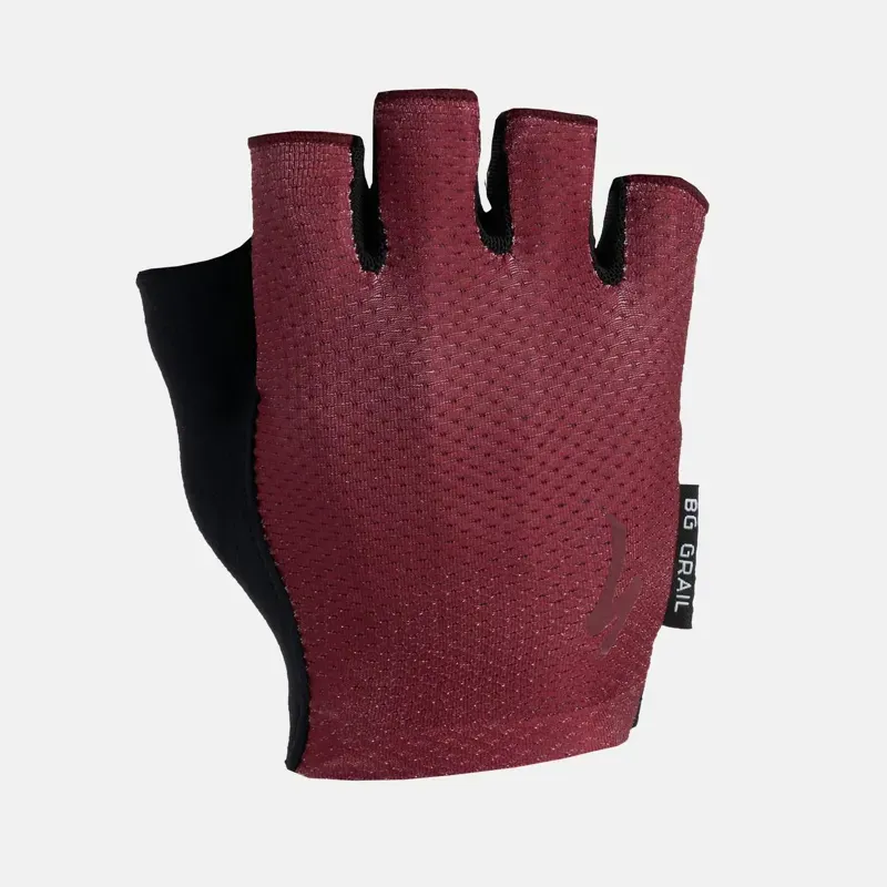 Specialized Body Geometry Grail Short Finger Women's Gloves in Garnet Red