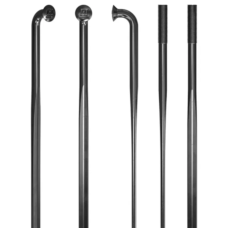 DT Swiss Aero Comp 2.0mm 280mm J-Bend Bladed Spoke Black-2