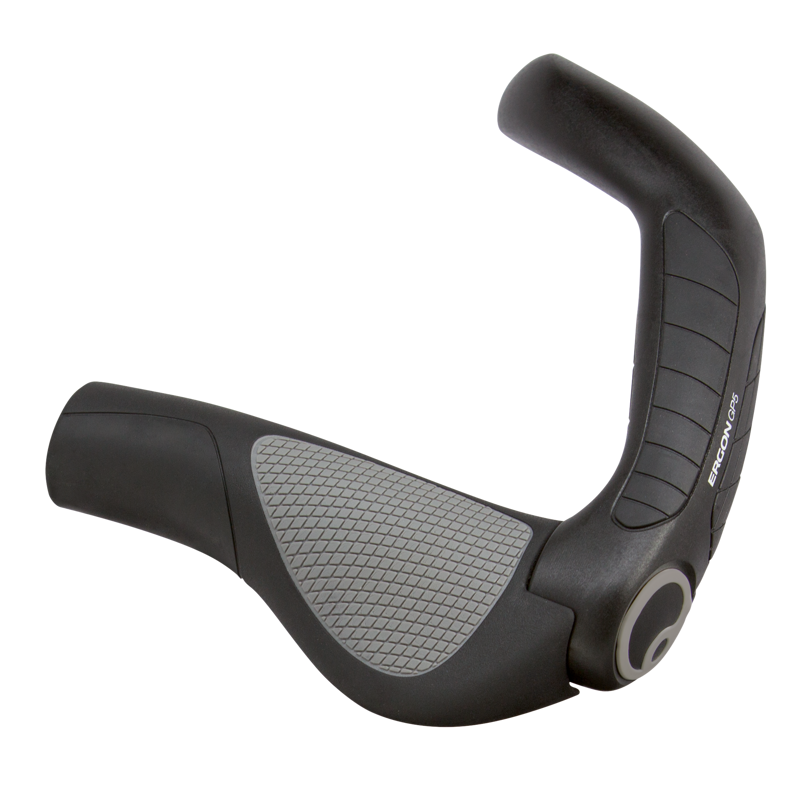 Ergon Bike GP5-L Evo Standard ATB/Hyb. Grips w/ Long Bar Ends in Black