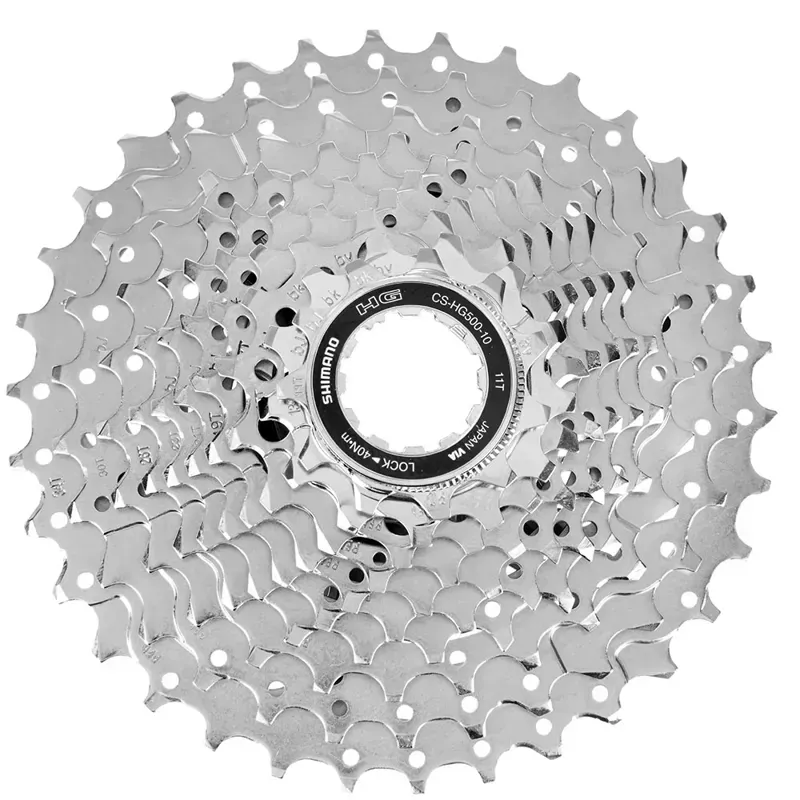 Shimano CS-HG500 Hyperglide 10-speed Cassette in Silver