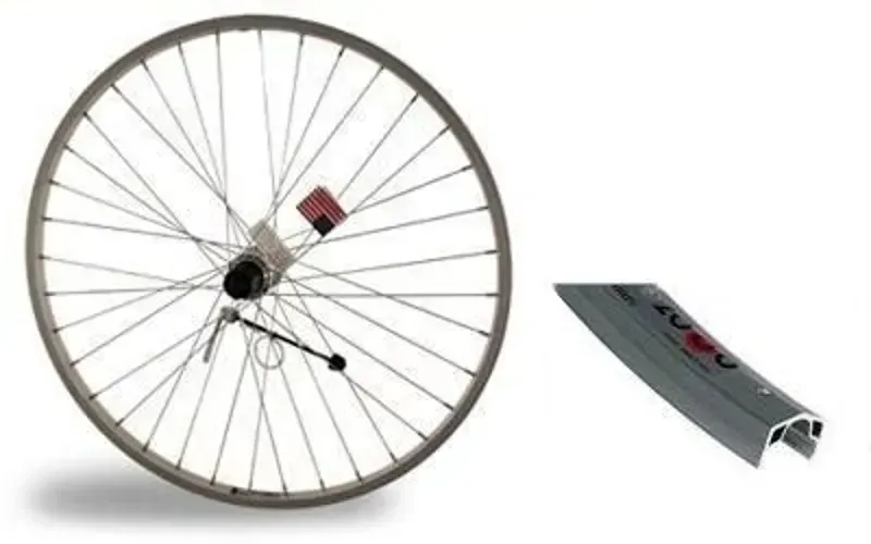 Osco X101/DM-18 Alloy Rear Q/R Cassette 26x1.50 Rim in Chrome/Silver