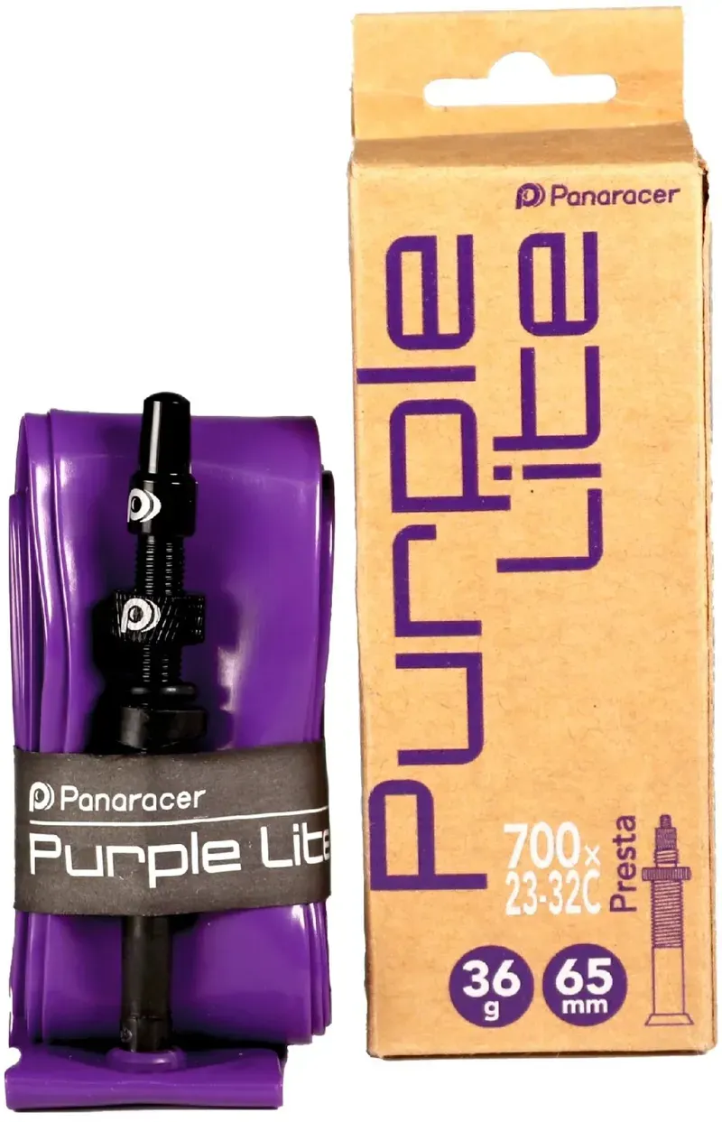 PURPLE LITE TPU TUBE 700x23/32c 65mm PRESTA VALVE-1