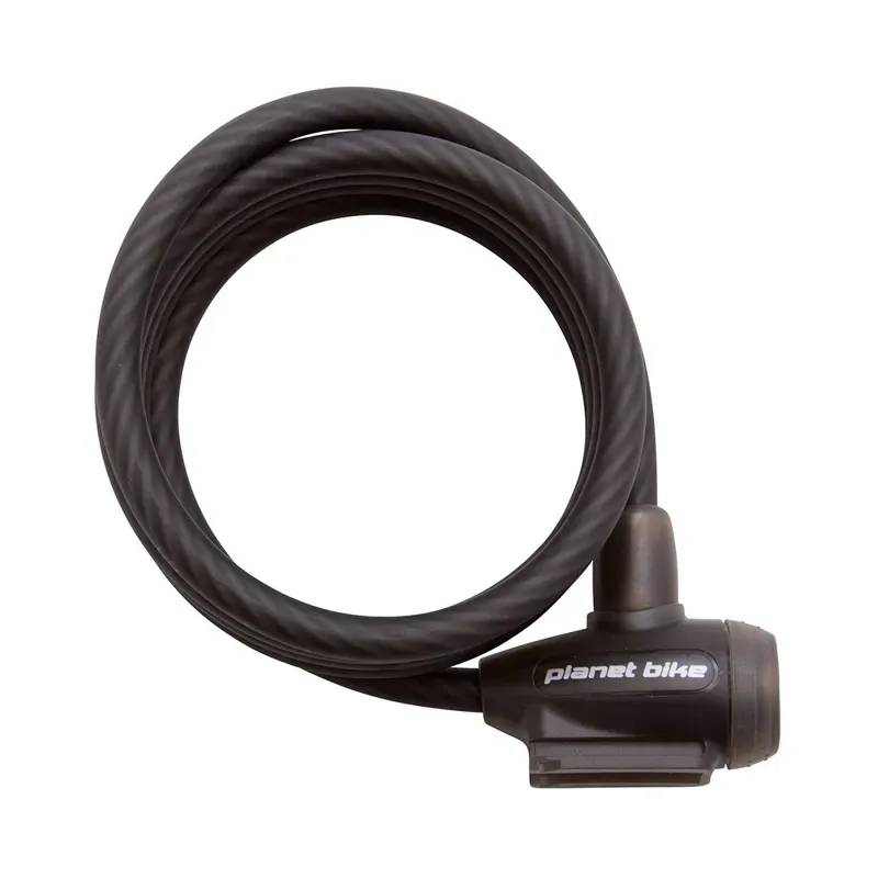 Planet Bike Quick Stop 12mm 6-inch Cable Lock w/ Key in Black