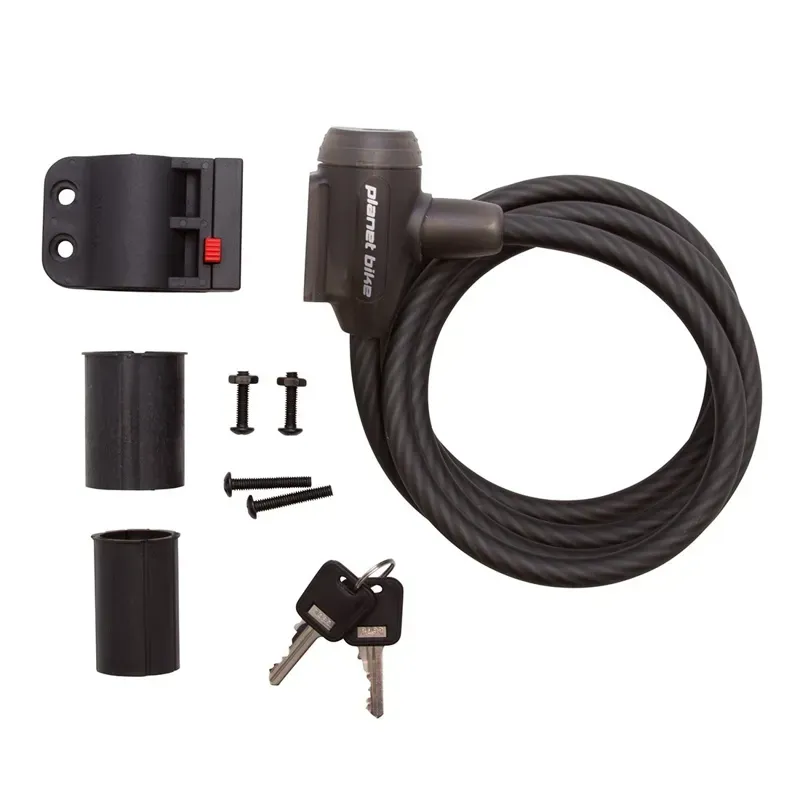 Planet Bike Quick Stop 12mm 6-inch Cable Lock w/ Key in Black-2