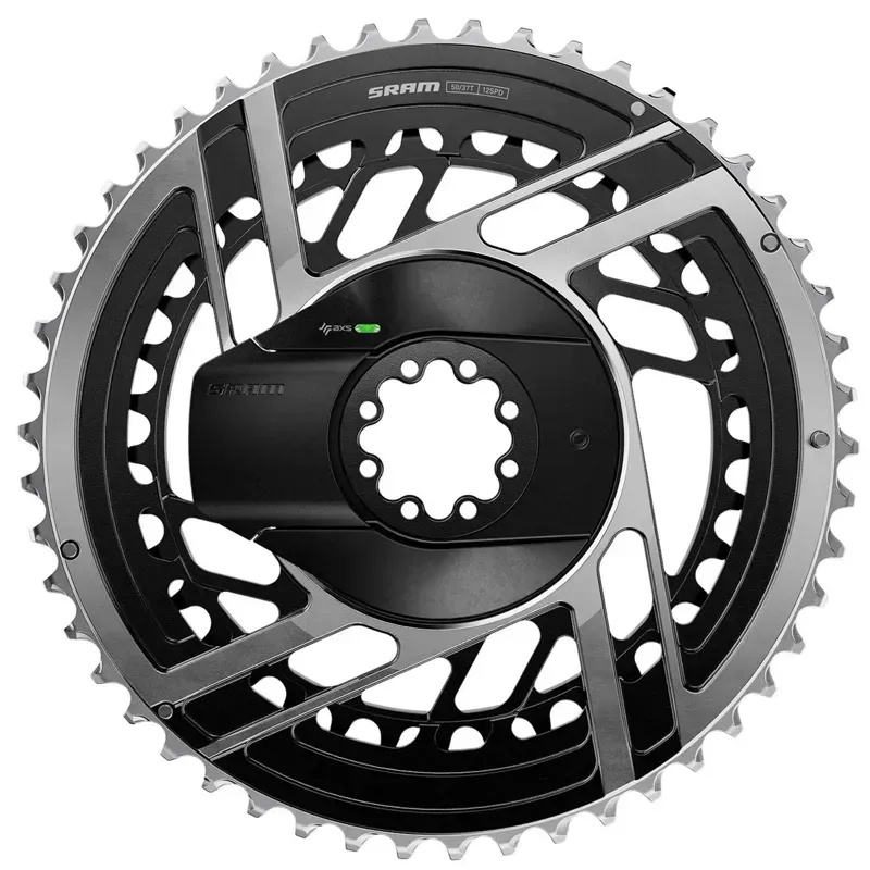 SRAM RED AXS 2x Power Meter Chainring Kit - 48/35t 2x12-Speed 8-Bolt Direct Mount Black/Silver E1 Black