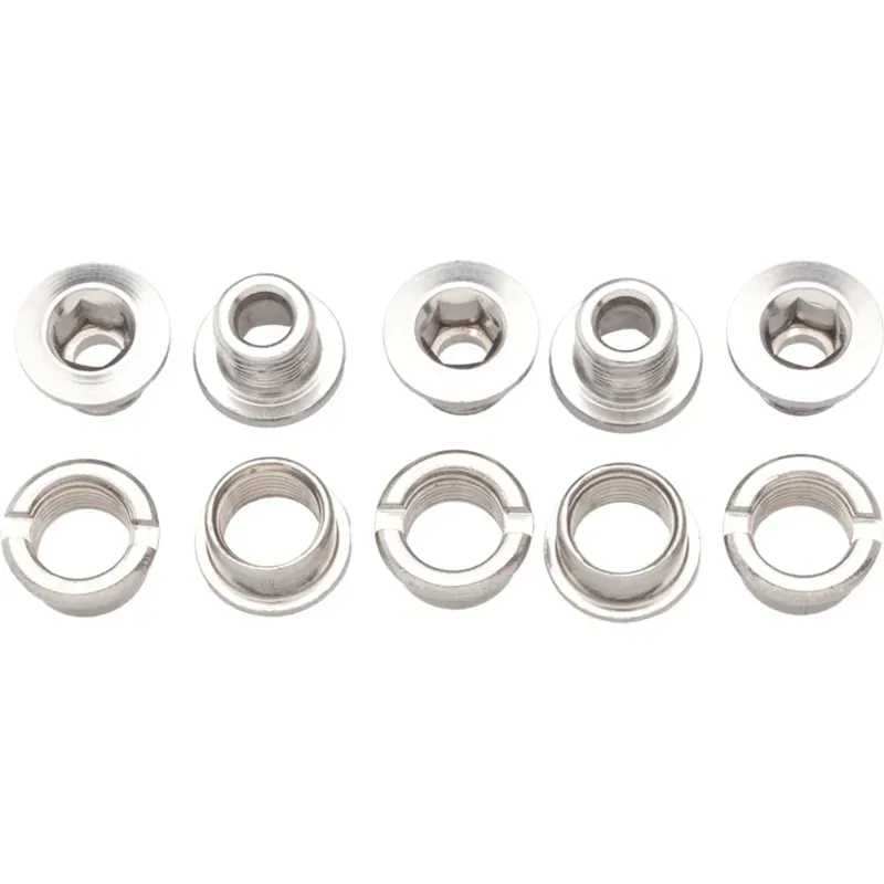 Problem Solvers Single Chainring Stainless Bolts in Silver