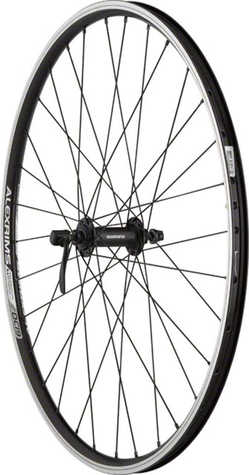 Quality Wheels Value Double Wall Series Front Wheel 26 inch QR X 100mm Rim Brake Clincher 32H - Black