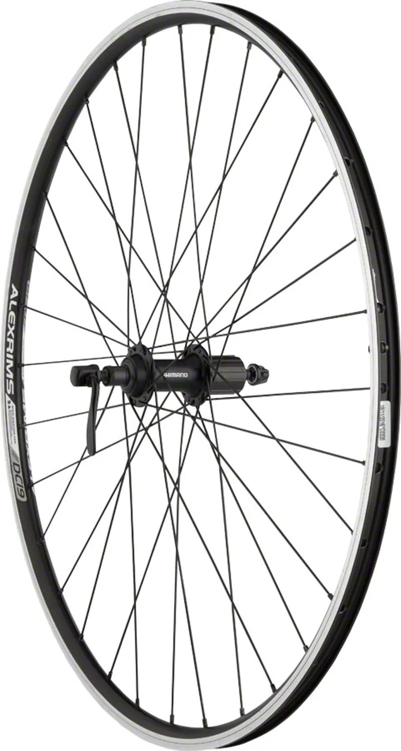 Quality Wheels Value Double Wall Series Rear Wheel 700c 700 QR X 135mm Rim Brake HG 10 Clincher 32H - Black