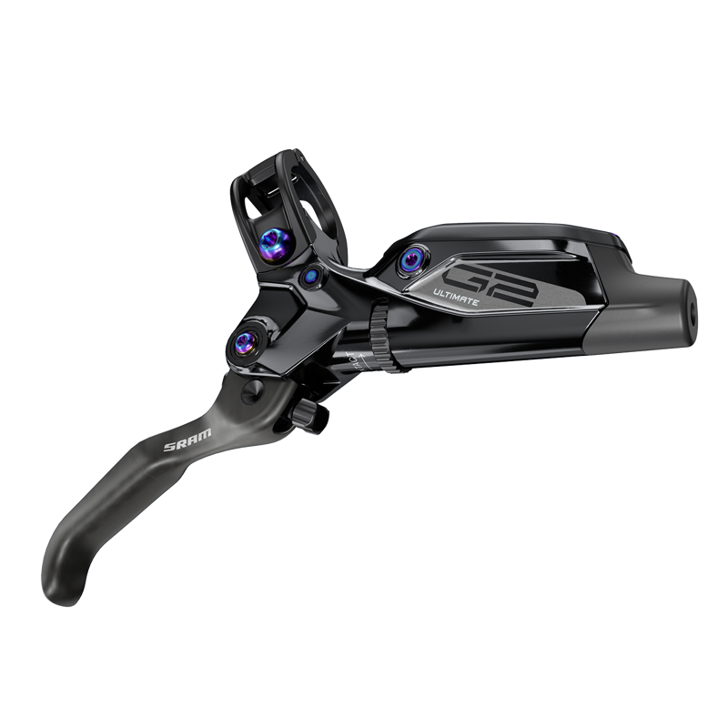 SRAM G2 Ultimate Carbon Titanium Hydraulic Disc Brake and Lever Front Post Mount - Gloss Black A2 Black