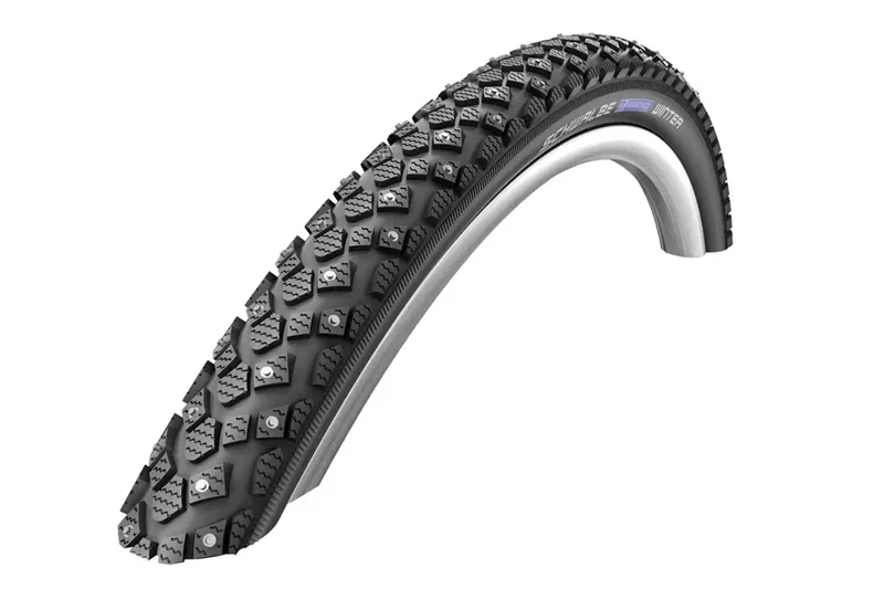 Schwalbe Marathon Winter Plus Tire - 700 X 40 Clincher Wire Black/Reflective Performance Line 240 Steel Studs Black 700 x 40