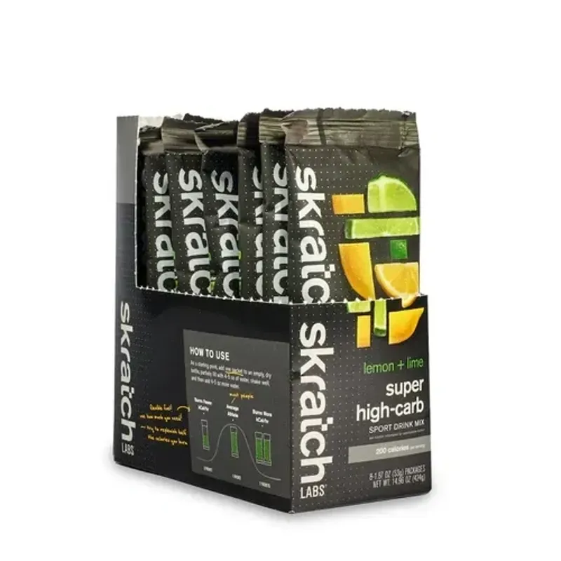 Skratch Labs Box Of 8 Super High-Carb Sport Drink Mix in Lemon/Lime