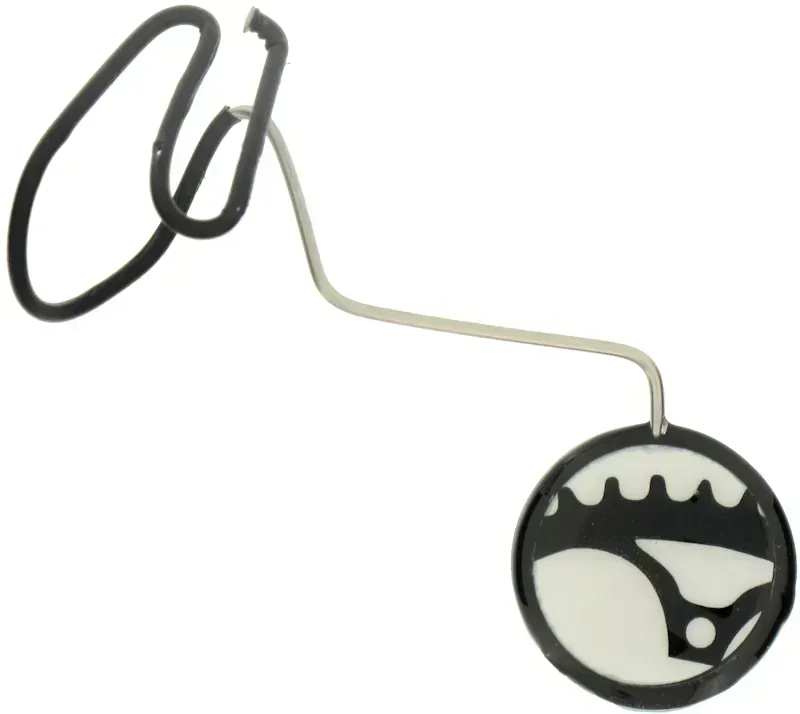 Tiger Eye Chainring Helmet Mirror in Black/Silver