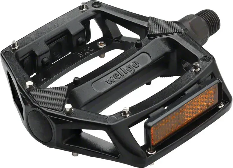 Wellgo B102 Platform Aluminum Pedals 9/16 inch in Black